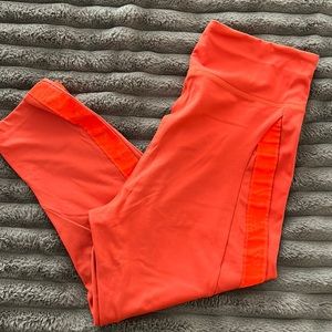 Women’s Deep Coral Red Adidas Capri Leggings